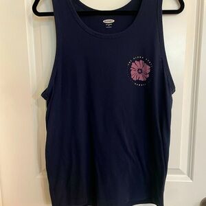 Old Navy Men’s Hawaii Aloha Tank top navy medium